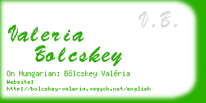 valeria bolcskey business card