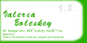 valeria bolcskey business card